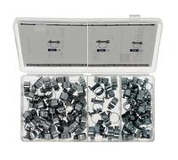 Restagraf - Coffret de Colliers à Vis Tangente Minuscule - Assortiment de Fixations Fiable - Atelier et Mécanique - Diamètre 8 à 14 mm - Réf. 70129 - Coffret de 95 pcs