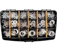 Restagraf - Coffret de Joints Plats en Aluminium pour Vidange et Autres Usages - Assortiment Atelier - Idéal Interventions Courantes - Réf. 40 - Coffret de 465 pcs