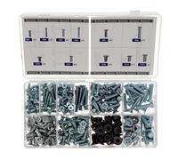 Restagraf - Coffret de Vis à Métaux Tête Fraisée - Acier Classe 6.8 - Zingué Blanc - M4-0.70 à M8-1.25 - DIN 965 - Réparation et Maintenance Automobile - Réf. 70111 - Coffret de 263 pcs