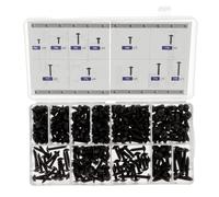 Restagraf - Coffret de Vis à Tôle Tête Ronde Large Torx - Zingué Noir - Diamètre 3,5 à 4,8 mm - DIN 7981/DIN 7983 - Réparation et Maintenance Automobile - Réf. 70105 - Coffret de 390 pcs