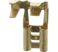 Restagraf - Cosse Plate Drapeau Nue Femelle - Pour Fils Électriques de 1 à 2,5 mm² - Dimension 6,35 x 0,8 mm - Sertissage Simple & Solide - Réf. 226897 - Blister de 10