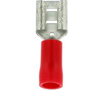 Restagraf - Cosse Plate Pré-Isolée Femelle Renforcée - Pour Fils Électriques de 0,3 à 1,5 mm² - Dimension 6,35 x 0,8 mm - Sertissage Simple & Solide - Réf. 306902 - Boîte de 100
