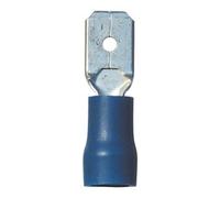 Restagraf - Cosse Plate Pré-Isolée Mâle Renforcée - Pour Fils Électriques de 1 à 2,5 mm² - Dimension 6,35 x 0,8 mm - Sertissage Simple & Solide - Réf. 306908 - Boîte de 100