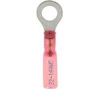 Restagraf - Cosse Ronde Pré-Isolée Rouge Thermorétractable - Pour Fils Électriques de 0,3 à 1,5 mm² - Diamètre 6 mm - Sertissage Simple & Solide - Réf. 225164 - Blister de 5