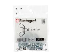 Restagraf - Écrou à Oreilles M5-0.80 - Acier - DIN 315 - Fixation Universelle pour Applications Auto, Moto, Industrielles ou Bricolage - Réf. 759 - Sachet de 20