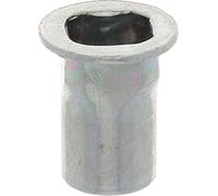 Restagraf - Écrou à Sertir à Fût Carré M6 - 1.00 - Pour Support 0,8 à 1 mm - Acier - Montage sans Soudure - Fixation Métallique pour Carrosserie, Support ou Panneau - Réf.9829 - Sachet de 8