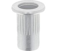 Restagraf - Écrou à Sertir à Fût Rond M4 - 0.70 - Pour Support 0,25 à 2 mm - Aluminium - Montage sans Soudure - Fixation Métallique pour Carrosserie, Support ou Panneau - Réf.865 - Sachet de 40