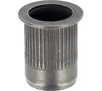 Restagraf - Écrou à Sertir à Fût Rond M6 - 1.00 - Pour Support 0,5 à 3 mm - Acier - Montage sans Soudure - Fixation Métallique pour Carrosserie, Support ou Panneau - Réf.10846 - Sachet de 15