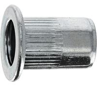 Restagraf - Écrou à Sertir à Fût Rond M8 - 1.25 - Pour Support 0,5 à 3 mm - Acier - Montage sans Soudure - Fixation Métallique pour Carrosserie, Support ou Panneau - Réf.10051 - Sachet de 20