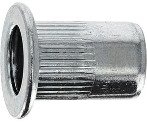 Restagraf - Écrou à Sertir à Fût Rond M8 - 1.25 - Pour Support 0,5 à 3 mm - Acier - Montage sans Soudure - Fixation Métallique pour Carrosserie, Support ou Panneau - Réf.10051 - Sachet de 20