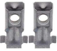 Restagraf - Écrou Cage Attelage - Compatible avec Peugeot 106 RESTYLÉ, Renault Laguna II, Megane, R21, Scenic - Réf. 228347, Argent (Lot de 2)