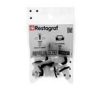 Restagraf - Écrou Plastique de Fixation Carrosserie - Compatible avec Hyundai, Kia - Réf. 130337 - Sachet de 10
