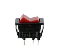 Restagraf - Interrupteur Électrique à Bascule à Lumière Rouge - 3 Broches - Connexion Cosse Plate - Trou de 18,3 x 36,3 mm - 12 A - 24 V - Réf. 41401 - Blister de 1