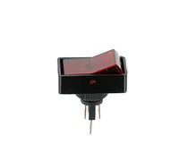 Restagraf - Interrupteur Électrique à Bascule à Lumière Rouge - 3 Broches - Connexion Cosse Plate - Trou de Diamètre 12,5 mm - 16 A - 12 V - Réf. 6966 - Blister de 1