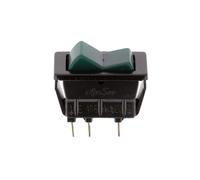 Restagraf - Interrupteur Électrique à Bascule à Lumière Verte - 3 Broches - Connexion Cosse Plate - Trou de 18,3 x 36,3 mm - 12 A - 12 V - Réf. 6943 - Blister de 1
