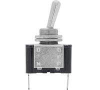 Restagraf - Interrupteur Électrique à Levier - 2 Broches - Connexion Cosse Plate - Trou de Diamètre 12 mm - 15 A - 12 V - Réf. 17465 - Blister de 1