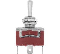 Restagraf - Interrupteur Électrique à Levier à Impulsion - 3 Broches - Connexion Cosse Plate - Trou de Diamètre 12 mm - 15 A - 12 V - Réf. 17467 - Blister de 1