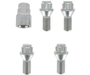 Restagraf - Jeu de 4 Vis de Roue Antivol - Embase Conique - Bloc Jante Alu - Compatible avec BMW, Mini (Certains Véhicules) - M14-1.25 X 26 mm - Réf. 188611