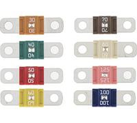 Restagraf - Assortiment de Fusibles Midi pour Automobile - Puissance 30 à 125 A - 58 V - Réf. 17998 - Sachet de 8