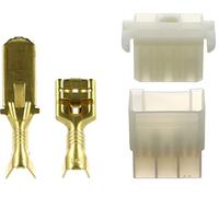 Restagraf - Kit Connecteur Cosses & Boitiers 6 Voies - Série 6,35 - Pour Fil 1 à 2,5 mm² - Ensemble Complet pour Câblage Automobile - Réf. 225116