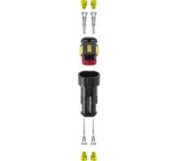 Restagraf - Kit Connecteur Étanche Cosses & Boitiers 2 Voies - Série 1,5 - Pour Fil 0,75 à 1,5 mm² - Ensemble Complet pour Câblage Automobile - Réf. 225025