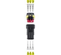 Restagraf - Kit Connecteur Étanche Cosses & Boitiers 3 Voies - Série 1,5 - Pour Fil 0,75 à 1,5 mm² - Ensemble Complet pour Câblage Automobile - Réf. 225026