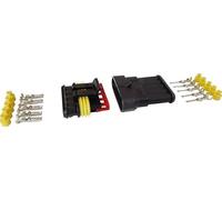 Restagraf - Kit Connecteur Étanche Cosses & Boitiers 5 Voies - Série 1,5 - Pour Fil 0,75 à 1,5 mm² - Ensemble Complet pour Câblage Automobile - Réf. 225028