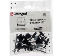 Restagraf - Kit de Fixations pour Bouclier Arrière BERLINGO, Partner (B9) VP/VU Toutes Versions (05/2008 à 04/2022) - Kit Complet pour Réparation ou Remplacement - Réf. 606004H