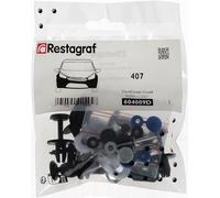 Restagraf - Kit de Fixations pour Bouclier Avant 407 Toutes Versions sauf Coupé (04/2004 à 12/2011) - Kit Complet pour Réparation ou Remplacement - Réf. 604009D