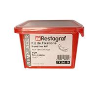 Restagraf - Kit de Fixations pour Bouclier Avant 500 Phase 1 (07/2007 à 07/2015) - Réf. 712001D - Boîte de 40 Pièces