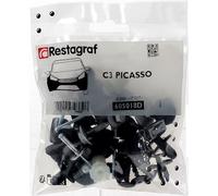 Restagraf - Kit de Fixations pour Bouclier Avant C3 PICASSO Toutes Versions (02/2009 à 07/2017) - Kit Complet pour Réparation ou Remplacement - Réf. 605018D