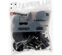 Restagraf - Kit de Fixations pour Bouclier Avant KANGOO II (Phase 1) (01/2008 à 02/2013) - Kit Complet pour Réparation ou Remplacement - Réf. 601024D