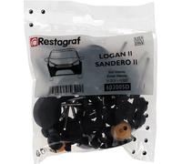Restagraf - Kit de Fixations pour Bouclier Avant LOGAN II, LOGAN II MCV, SANDERO II sauf STEPWAY (01/2013 à 10/2020) - Kit Complet pour Réparation ou Remplacement - Réf. 602005D