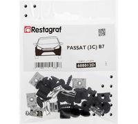 Restagraf - Kit de Fixations pour Bouclier Avant PASSAT B7 (3C) Toutes Versions (10/2010 à 11/2014) - Kit Complet pour Réparation ou Remplacement - Réf. 608012D