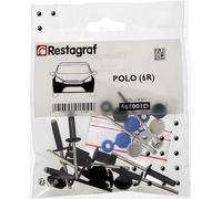 Restagraf - Kit de Fixations pour Bouclier Avant Polo (6R) Toutes Versions (09/2009 à 09/2017) - Kit Complet pour Réparation ou Remplacement - Réf. 608001D