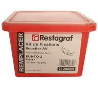 Restagraf - Kit de Fixations pour Bouclier Avant PUNTO II Tous Modèles (10/1999 à 06/2003) - Kit Complet pour Réparation ou Remplacement - Réf. 712008D
