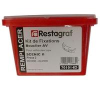 Restagraf - Kit de Fixations pour Bouclier Avant SCENIC II Phase 2 (09/2006 à 04/2009) - Réf. 701014D - Boîte de 35 Pièces