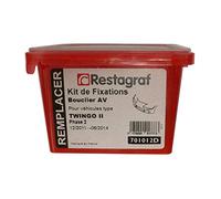 Restagraf - Kit de Fixations pour Bouclier Avant TWINGO II Phase 2 (12/2011 à 06/2014) - Réf. 701012D - Boîte de 53 Pièces