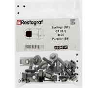 Restagraf - Kit de Fixations pour Carénage Sous Moteur BERLINGO (B9), C4 (B7), DS4, PARTNER (B9) - Kit Complet pour Réparation ou Remplacement - Réf. 605001V