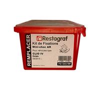 Restagraf - Kit de Fixations pour Mini-choc Arrière CLIO IV Estate Phase 1-2 (03/2013 à Aujourd'hui) - Kit Complet pour Réparation ou Remplacement - Réf. 701003W
