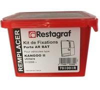Restagraf - Kit de Fixations pour Porte Arrière KANGOO II VU (01/2008 à Aujourd'hui) - Kit Complet pour Réparation ou Remplacement - Réf. 701001R
