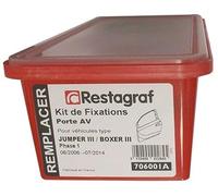 Restagraf - Kit de Fixations pour Porte Avant BOXER III, JUMPER III Phase 1 (06/2006 à 07/2014) - Réf. 706001A - Boîte de 62 Pièces