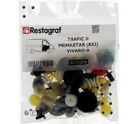 Restagraf - Kit de Fixations pour Portes Avant TRAFIC II, VIVARO-A, PRIMASTAR (X83) (05/2001 à 09/2014) - Kit Complet pour Réparation ou Remplacement - Réf. 601028A