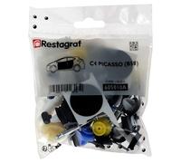 Restagraf - Kit de Fixations pour Portes C4 PICASSO Toutes Versions (B58) (10/2006 à 06/2013) - Kit Complet pour Réparation ou Remplacement - Réf. 605010A