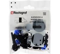 Restagraf - Kit de Fixations pour Portes Latérales Coulissantes KANGOO II VU (01/2008 à Aujourd'hui), NV250 (12/2019 à 12/2021), CITAN W415 VU (02/2013 à 12/2021) - Réf. 601000Q