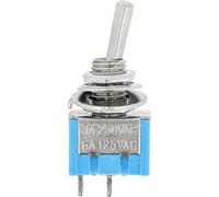 Restagraf - Micro-Bouton Interrupteur Électrique à Levier - 2 Broches - Connexion Cosse Plate - 6 A - 12 V - Réf. 17071 - Blister de 1