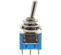 Restagraf - Micro-Bouton Interrupteur à Levier - 3 Broches - Connexion Cosse Plate - 6 A - 12 V - Réf. 17072 - Blister de 1