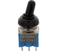 Restagraf - Micro-Bouton Interrupteur Électrique à Levier Étanche - 6 Broches - Connexion Cosse Plate - 3 A - 250 VAC - Réf. 17075 - Blister de 1