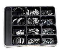 Restagraf - Plateau de Colliers Métalliques à Vis Tangente de Serrage - Assortiment pour Servante Atelier - Rangement Compartimenté - Entretien Automobile - Réf. 70458 - Plateau de 118