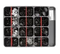 Restagraf - Plateau de Fixations - Pour Carénages Sous Moteur - Best of Fixations pour Usages Courants Carrosserie - Format Servante d'Atelier - Réf. 70451 - Plateau de 424 pcs